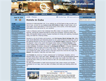 Tablet Screenshot of hotelcubahotels.com